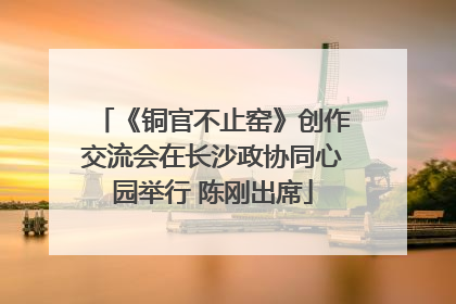 《铜官不止窑》创作交流会在长沙政协同心园举行 陈刚出席