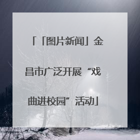 「图片新闻」金昌市广泛开展“戏曲进校园”活动