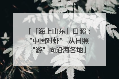 「海上山东」日照：“中国对虾” 从日照“游”向沿海各地