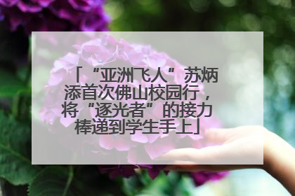 “亚洲飞人”苏炳添首次佛山校园行，将“逐光者”的接力棒递到学生手上