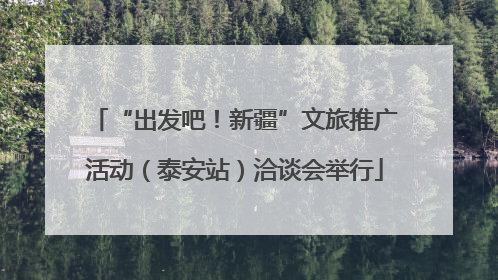 “出发吧！新疆”文旅推广活动（泰安站）洽谈会举行