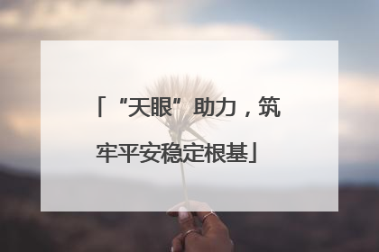 “天眼”助力，筑牢平安稳定根基