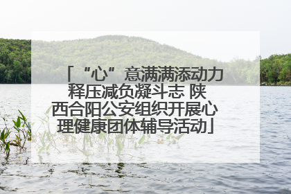 “心”意满满添动力 释压减负凝斗志 陕西合阳公安组织开展心理健康团体辅导活动