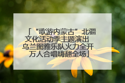 “歌游内蒙古”北疆文化活动季主题演出 乌兰图雅乐队火力全开 万人合唱嗨翻全场