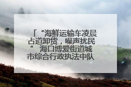 “海鲜运输车凌晨占道卸货，噪声扰民” 海口博爱街道城市综合行政执法中队：将联合交警加强长堤路一带巡逻