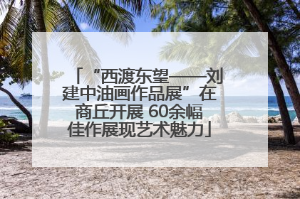 “西渡东望——刘建中油画作品展”在商丘开展 60余幅佳作展现艺术魅力
