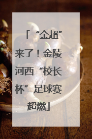 “金超”来了！金陵河西“校长杯”足球赛超燃