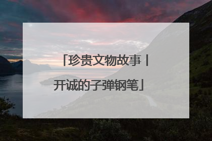 珍贵文物故事丨开诚的子弹钢笔