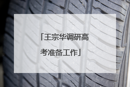 王宗华调研高考准备工作