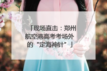 现场直击：郑州航空港高考考场外的“定海神针”