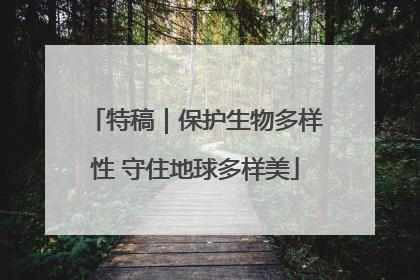 特稿｜保护生物多样性 守住地球多样美
