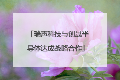 瑞声科技与创晟半导体达成战略合作