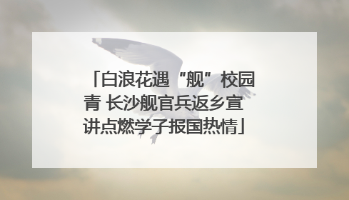 白浪花遇“舰”校园青 长沙舰官兵返乡宣讲点燃学子报国热情