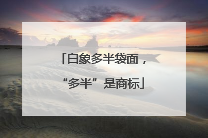 白象多半袋面，“多半”是商标