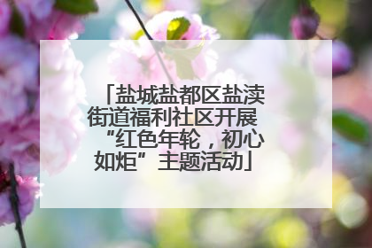 盐城盐都区盐渎街道福利社区开展“红色年轮，初心如炬”主题活动