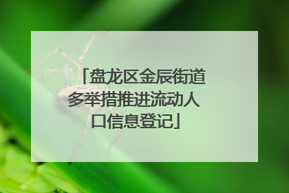 盘龙区金辰街道多举措推进流动人口信息登记