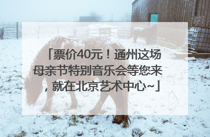 票价40元！通州这场母亲节特别音乐会等您来，就在北京艺术中心~