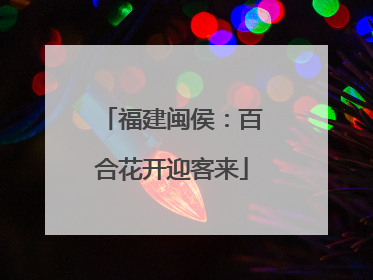 福建闽侯：百合花开迎客来