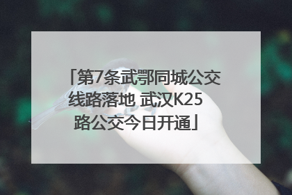 第7条武鄂同城公交线路落地 武汉K25路公交今日开通
