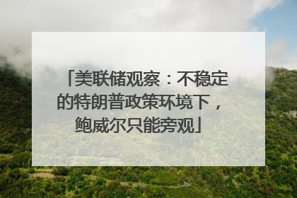 美联储观察：不稳定的特朗普政策环境下，鲍威尔只能旁观