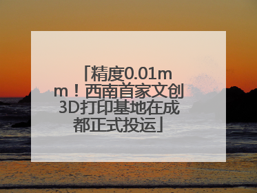 精度0.01mm！西南首家文创3D打印基地在成都正式投运