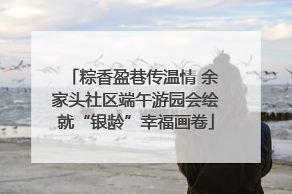 粽香盈巷传温情 余家头社区端午游园会绘就“银龄”幸福画卷