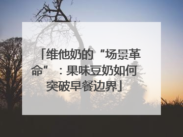 维他奶的“场景革命”：果味豆奶如何突破早餐边界