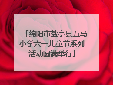 绵阳市盐亭县五马小学六一儿童节系列活动圆满举行