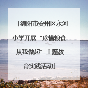 绵阳市安州区永河小学开展“珍惜粮食 从我做起”主题教育实践活动