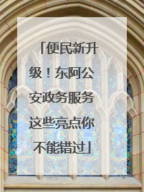 便民新升级！东阿公安政务服务这些亮点你不能错过
