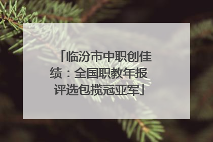 临汾市中职创佳绩：全国职教年报评选包揽冠亚军