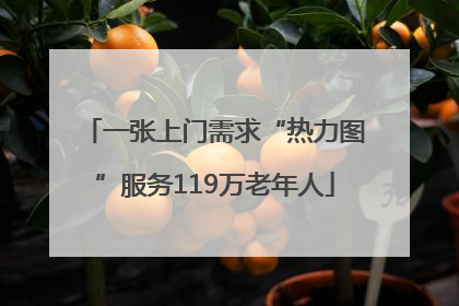 一张上门需求“热力图”服务119万老年人