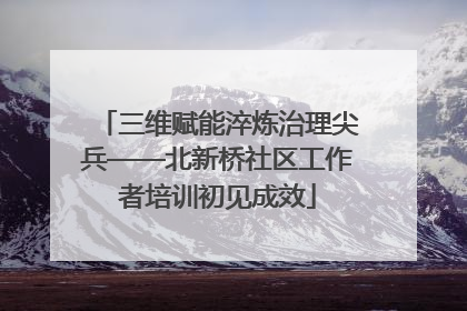 三维赋能淬炼治理尖兵——北新桥社区工作者培训初见成效