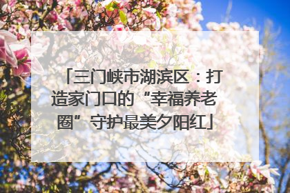 三门峡市湖滨区：打造家门口的“幸福养老圈”守护最美夕阳红