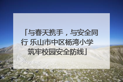 与春天携手，与安全同行 乐山市中区杨湾小学筑牢校园安全防线