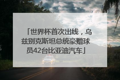 世界杯首次出线，乌兹别克斯坦总统豪赠球员42台比亚迪汽车