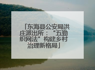 东海县公安局洪庄派出所：“五勤织网法”构建乡村治理新格局