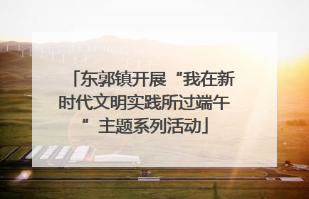 东郭镇开展“我在新时代文明实践所过端午”主题系列活动