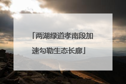 两湖绿道孝南段加速勾勒生态长廊