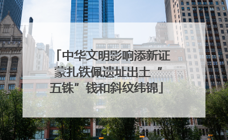 中华文明影响添新证 蒙扎铁佩遗址出土“五铢”钱和斜纹纬锦