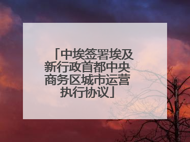 中埃签署埃及新行政首都中央商务区城市运营执行协议
