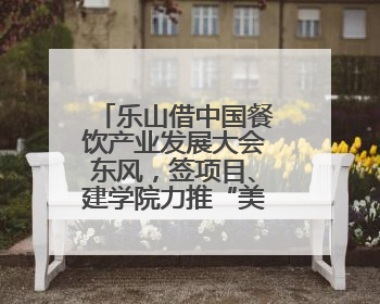 乐山借中国餐饮产业发展大会东风，签项目、建学院力推“美食之都”