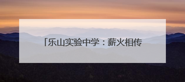 乐山实验中学：薪火相传情谊浓，青春接力共奋进