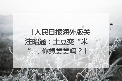 人民日报海外版关注昭通：土豆变“米”，你想尝尝吗？
