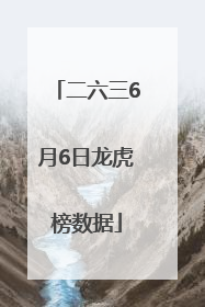 二六三6月6日龙虎榜数据