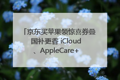 京东买苹果领惊喜券叠国补更香 iCloud、AppleCare+服务限时低至85折