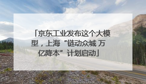 京东工业发布这个大模型，上海“链动众城 万亿降本”计划启动