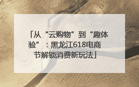 从“云购物”到“趣体验”:黑龙江618电商节解锁消费新玩法