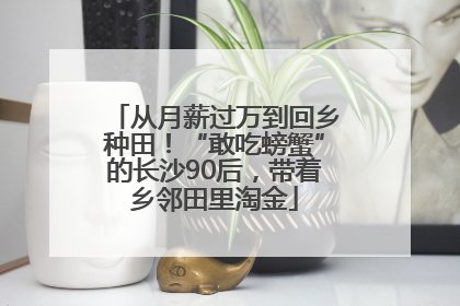 从月薪过万到回乡种田！“敢吃螃蟹”的长沙90后，带着乡邻田里淘金