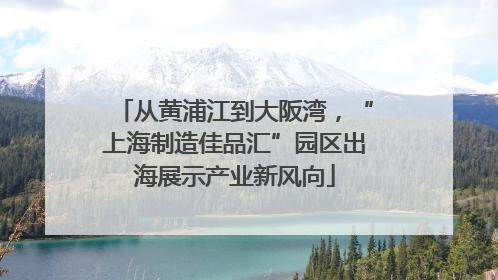从黄浦江到大阪湾，“上海制造佳品汇”园区出海展示产业新风向